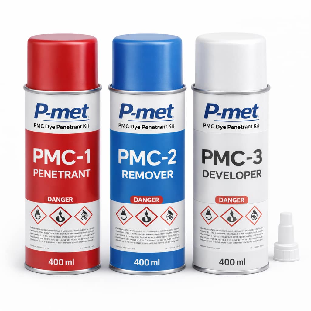 P-MET PMC Dye Penetrant Inspection Kit – 400 ml Each P-MET PMC Dye Penetrant Inspection Kit – 400 ml Each