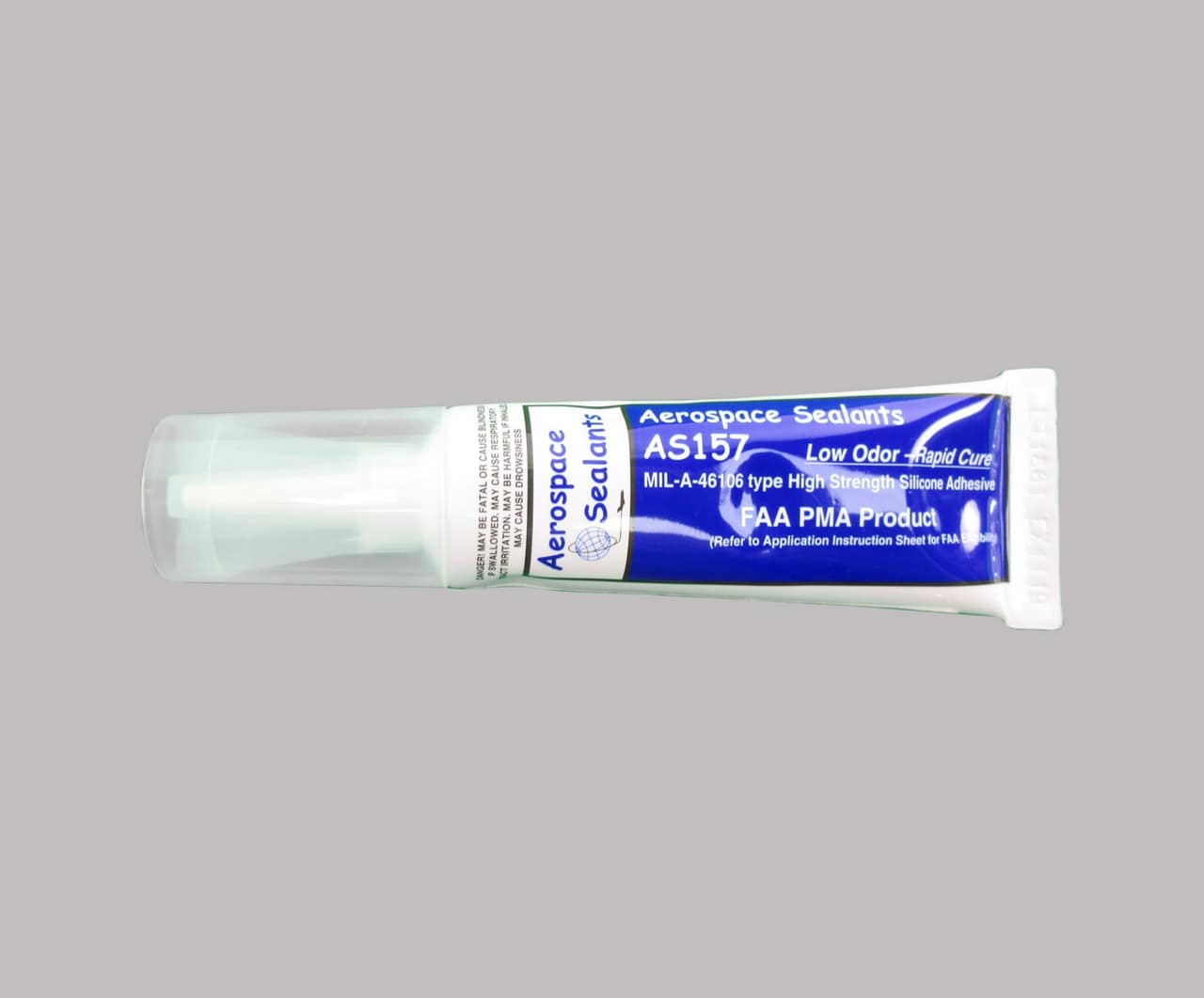 Aerospace Sealants AS157 FAA-PMA Gray Silicone Adhesive Sealant - 3 oz Tube
