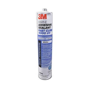 3M 4000 UV Fast Cure White Marine Polyurethane Adhesive 1/10 Gallon Cartridge | Part# 051135-06580