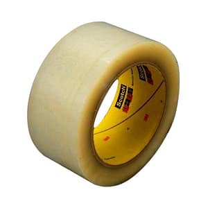 3M™ 021200-72330 Scotch® 355 Clear 3.4 Mil Box Sealing Tape – 48 mm x 50 m Roll