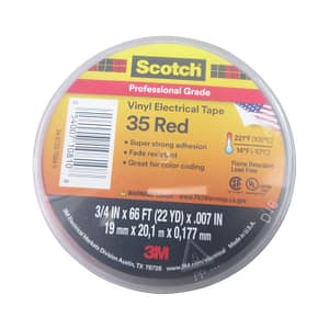 3M™ 054007-10810 Scotch® 35 Red 7 Mil Professional Grade Vinyl Electrical Tape – 3/4″ x 66′ Roll
