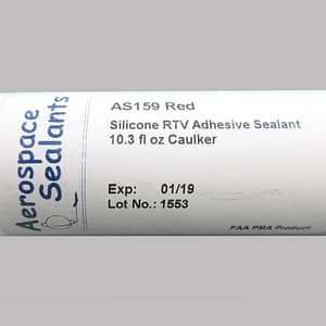 Aerospace Sealants AS159 (FAA-PMA) Red Silicone Adhesive Sealant - 10.3 oz Cartridge