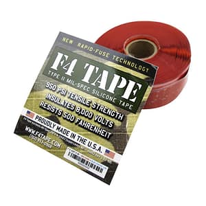 Harbor Products F4 Red Self-Fusing Silicone Tape - 1" Wide x .020" Thick x 36' Long Roll