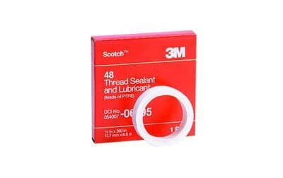 3M™ 054007-26275 Scotch® 547 White 3 Mil Pipe Thread Sealant Tape – 1/2″ x 36 Yard Roll