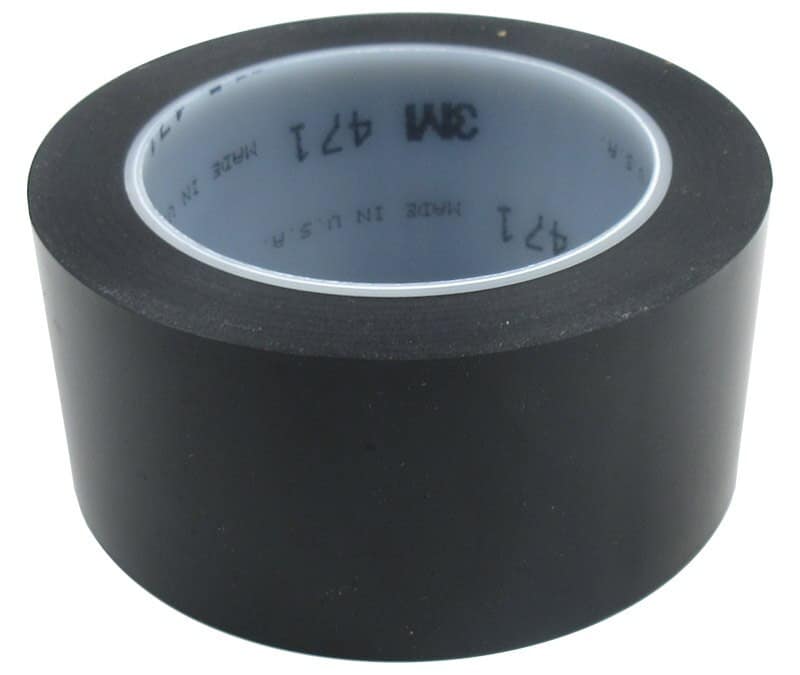 3M™ 021200-04306 Black 471 Vinyl 5.2 Mil Tape – 2″ x 36 Yard Roll