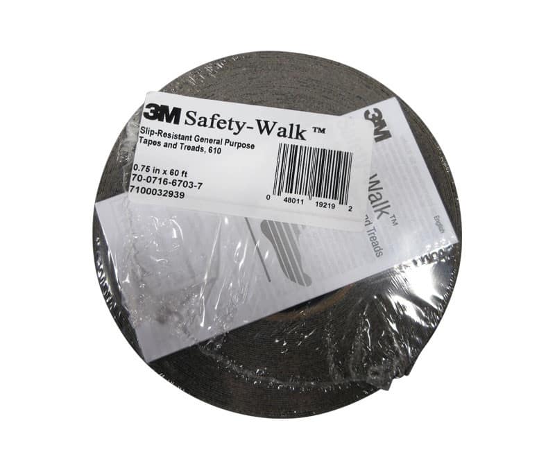 3M™ 048011-19219 Safety-Walk™ 610 Black Slip-Resistant General Purpose Tapes & Treads 3/4" x 60' Roll