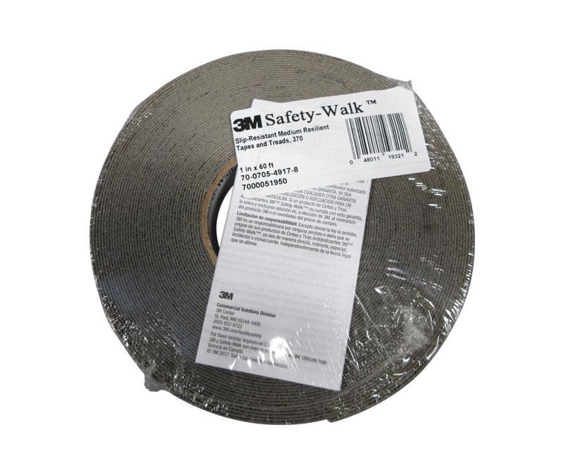3M™ 048011-19321 Safety-Walk™ 370 Gray Slip-Resistant Medium Resilient Tapes & Treads – 1″ x 60′ Roll
