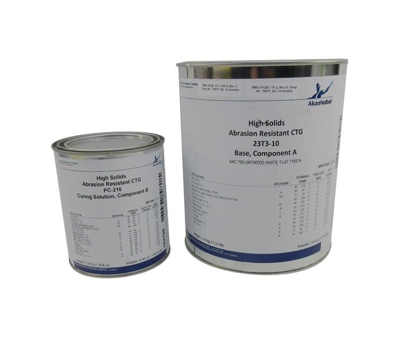 AkzoNobel 23T3-10/PC-216 Flat White Polyurethane Coating Gallon Kit